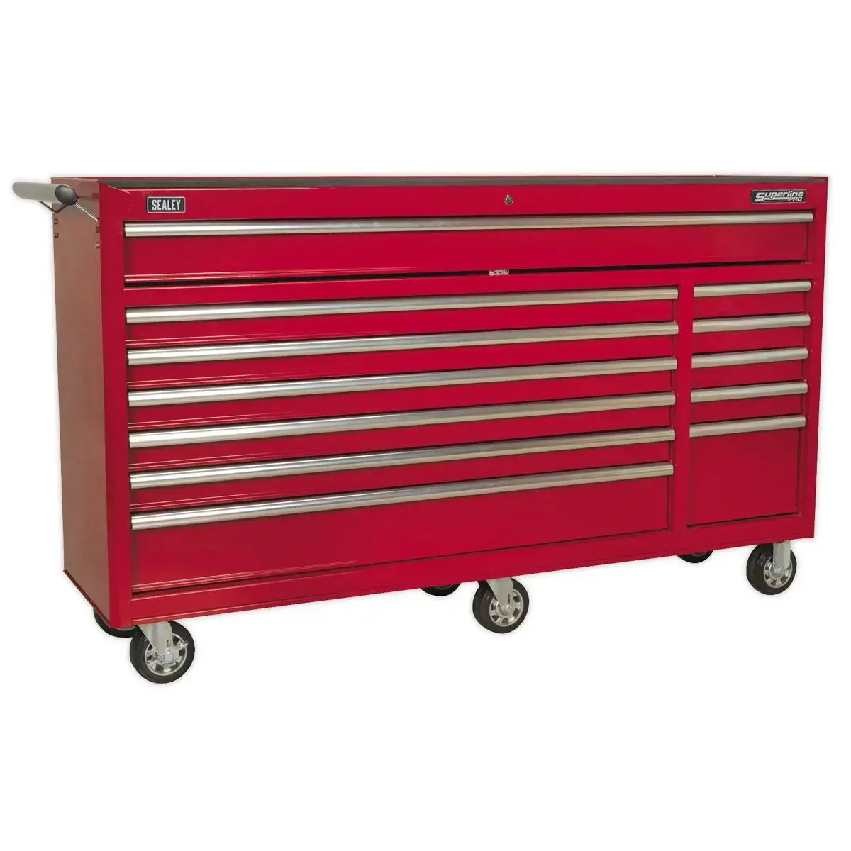 Sealey Superline Pro Rollcab 12 Drawer With Ball-Bearing Slides Heavy-Duty - Red 1