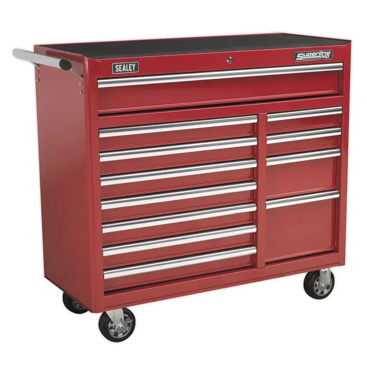 Sealey Superline Pro Rollcab 12 Drawer With Ball-Bearing Slides Heavy-Duty - Red 1