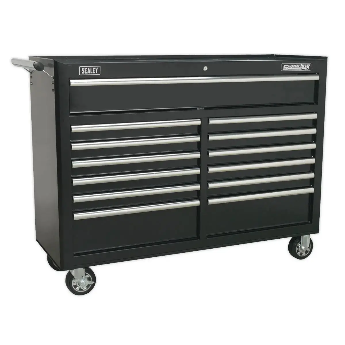 Sealey Superline Pro Rollcab 13 Drawer With Ball-Bearing Slides - Black 1