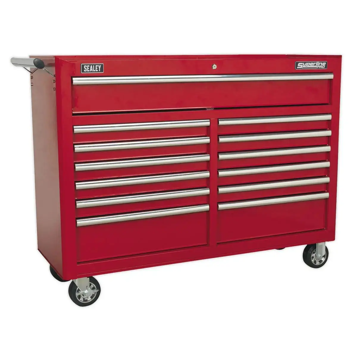 Sealey Superline Pro Rollcab 13 Drawer With Ball-Bearing Slides - Red 1