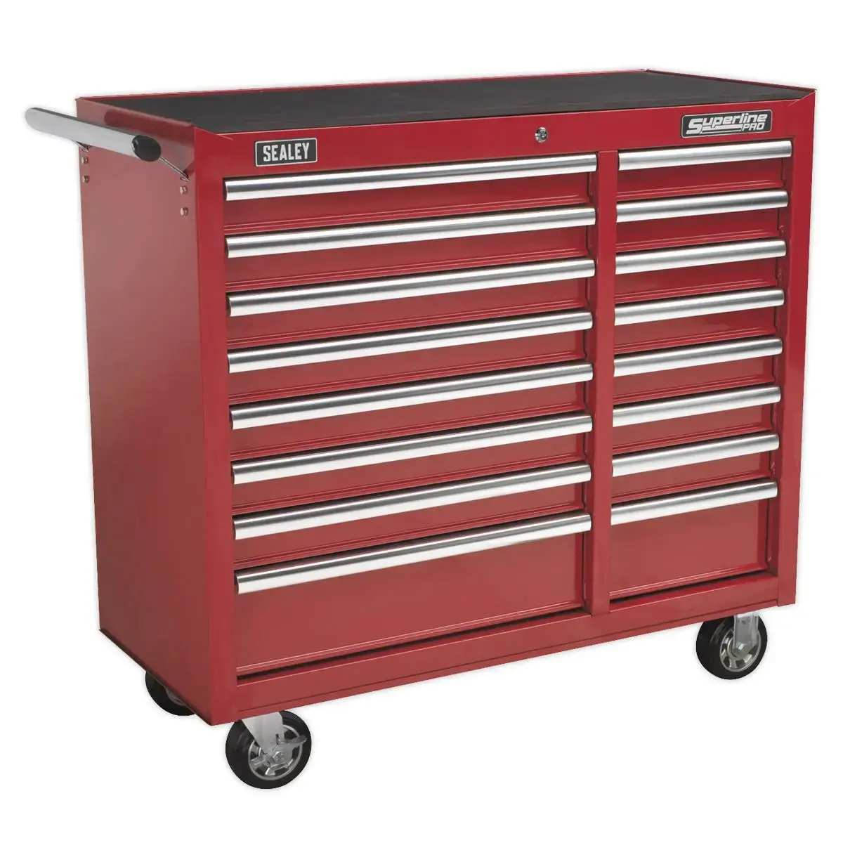 Sealey Superline Pro Rollcab 16 Drawer With Ball-Bearing Slides Heavy-Duty - Red 1