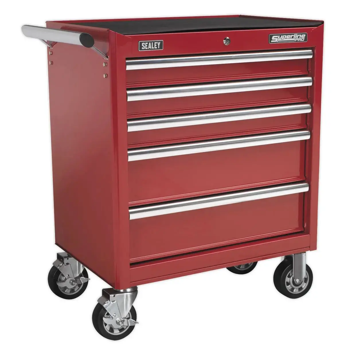 Sealey Superline Pro Rollcab 5 Drawer With Ball-Bearing Slides - Red 1