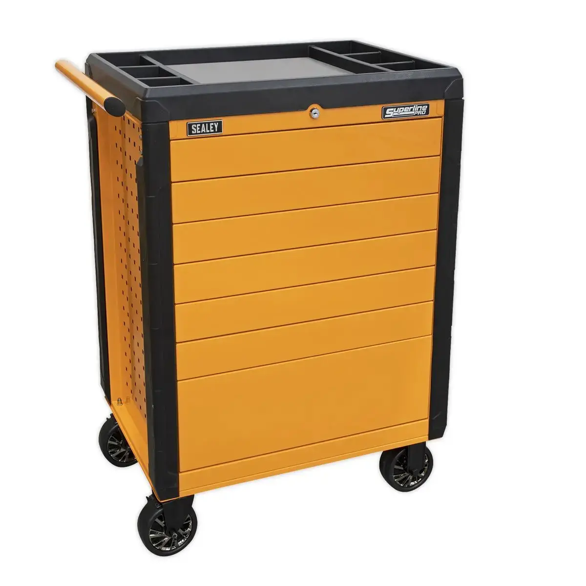 Sealey Superline Pro Rollcab 7 Drawer Push-To-Open - Orange 1