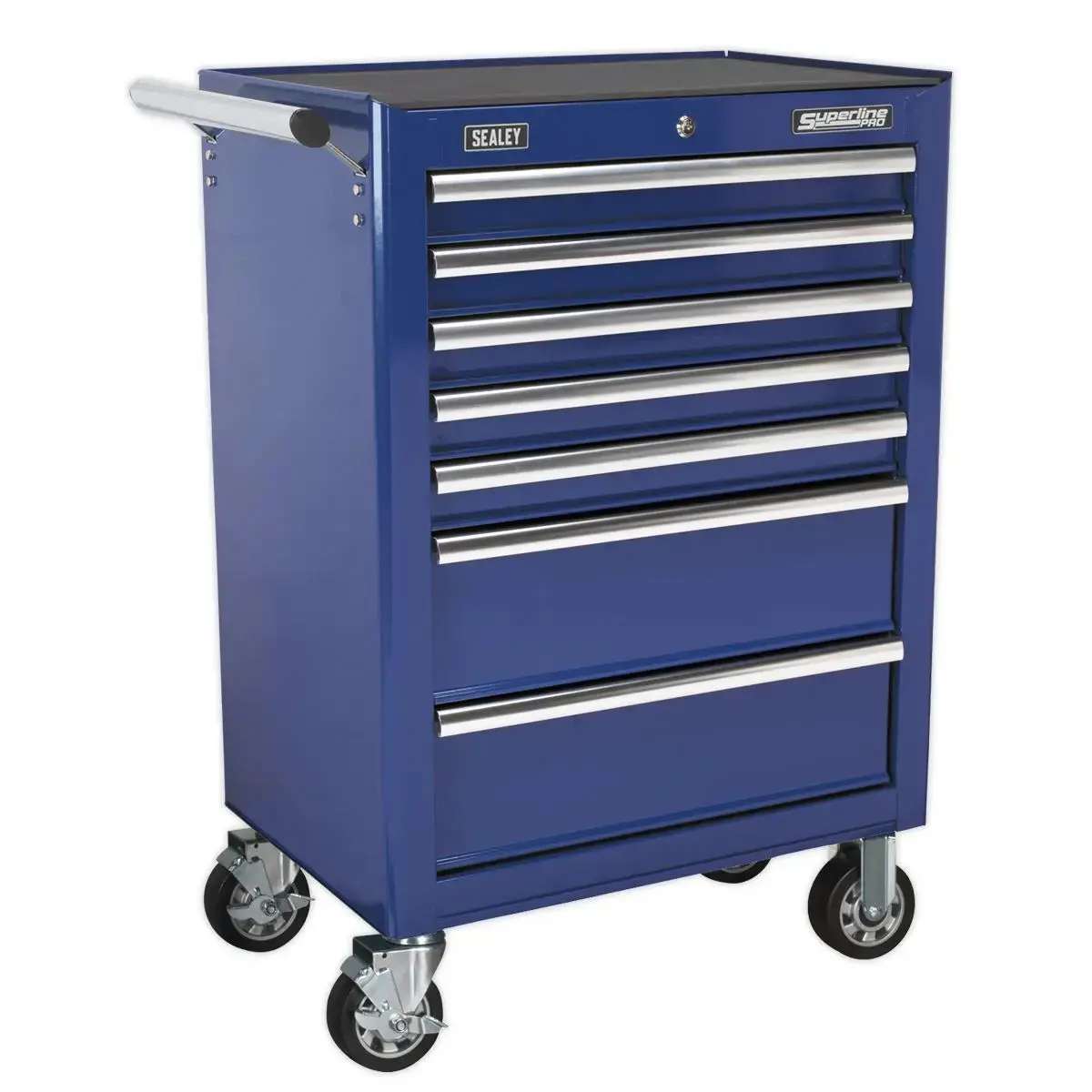 Sealey Superline Pro Rollcab 7 Drawer With Ball-Bearing Slides - Blue 1