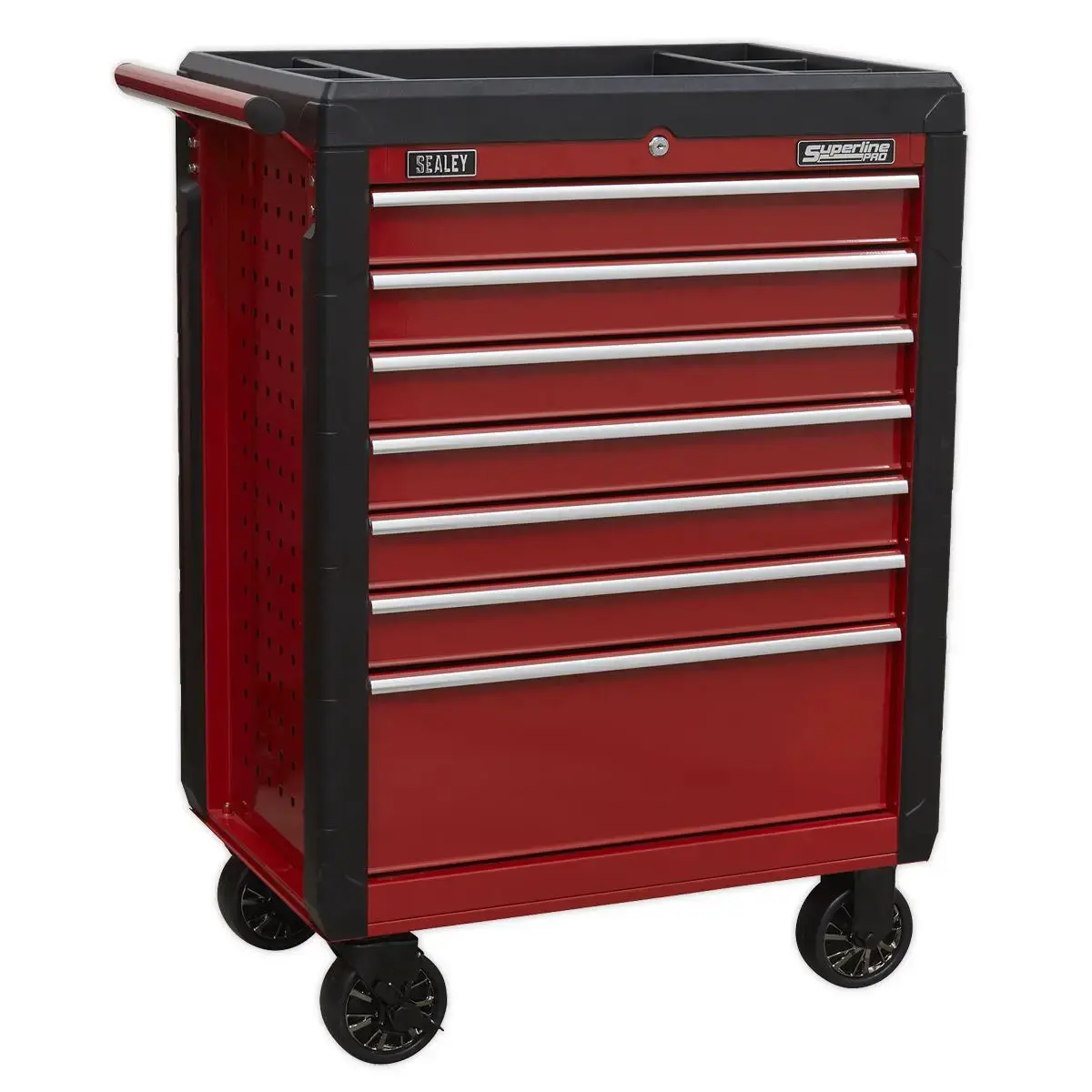 Sealey Superline Pro Rollcab 7 Drawer With Ball-Bearing Slides - Red 1
