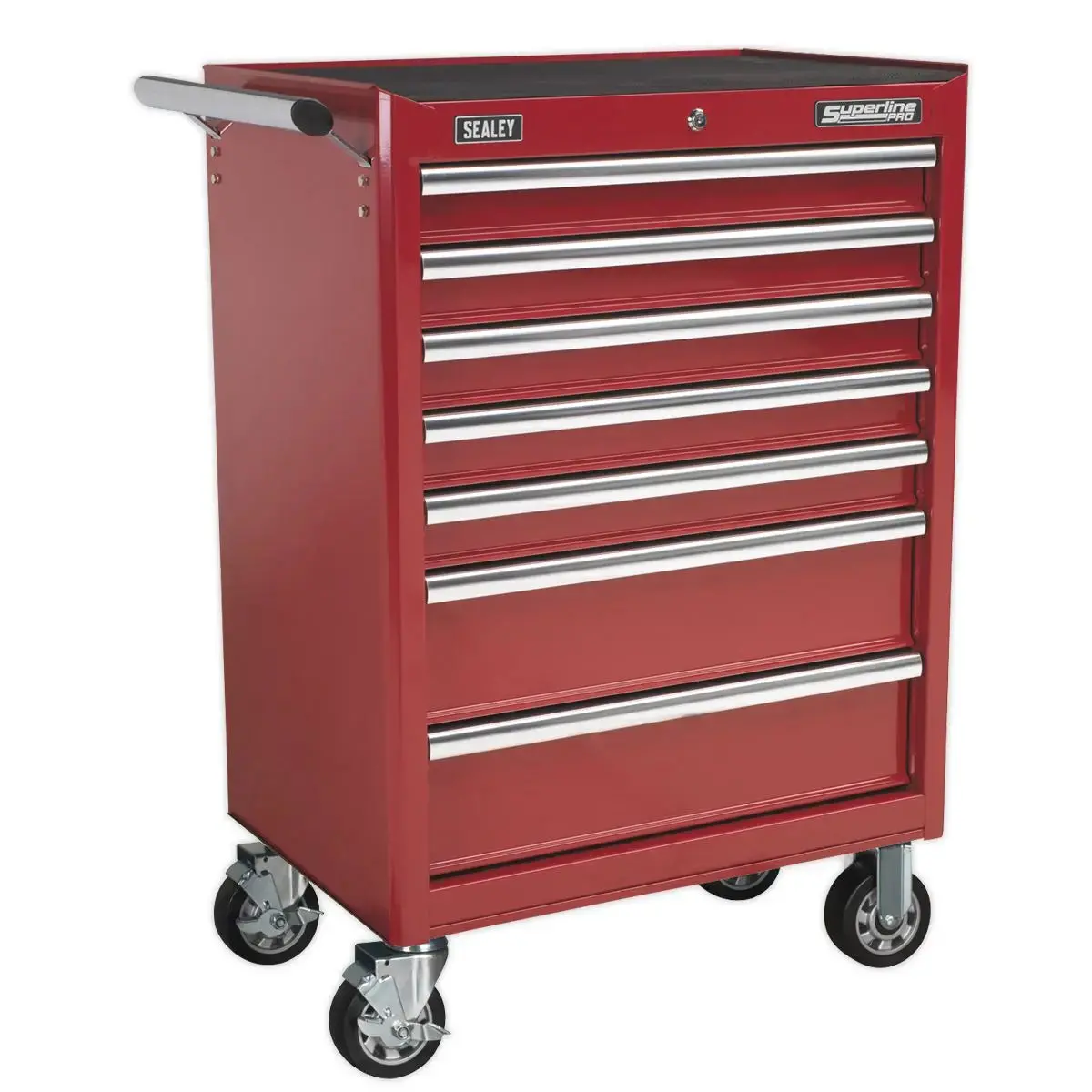 Sealey Superline Pro Rollcab 7 Drawer With Ball-Bearing Slides - Red 1