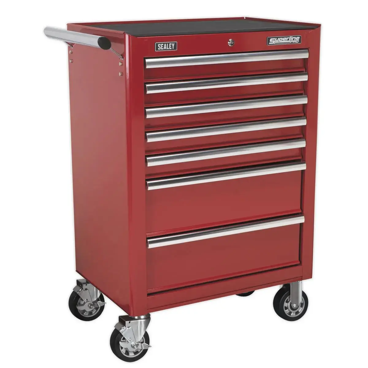Sealey Superline Pro Rollcab 7 Drawer With Ball-Bearing Slides - Red 1
