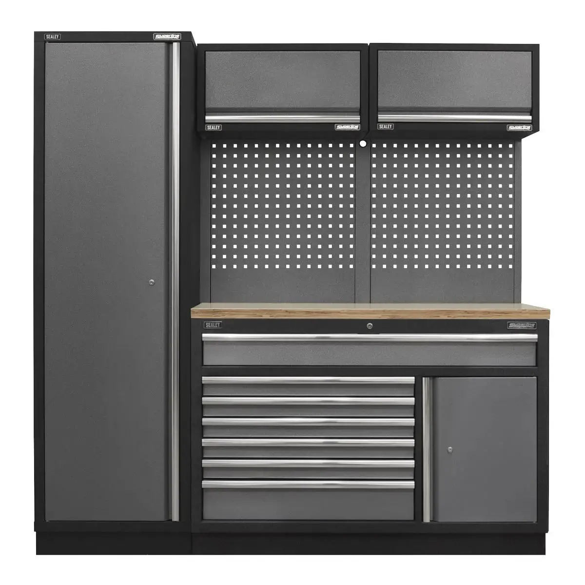 Sealey Superline Pro Superline Pro® 1.96M Storage System - Pressed Wood Worktop 1