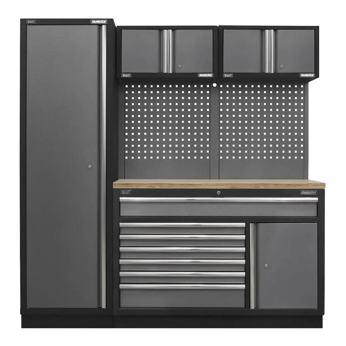 Sealey Superline Pro Superline Pro® 1.96M Storage System - Pressed Wood Worktop 1