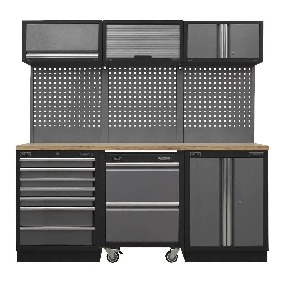Sealey Superline Pro Superline Pro® 2.04M Storage System - Pressed Wood Worktop 1