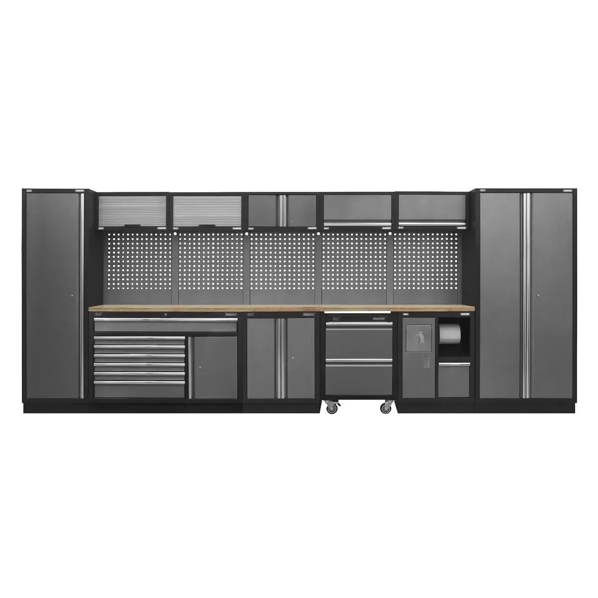 Sealey Superline Pro Superline Pro® 4.9M Storage System - Pressed Wood Worktop 1