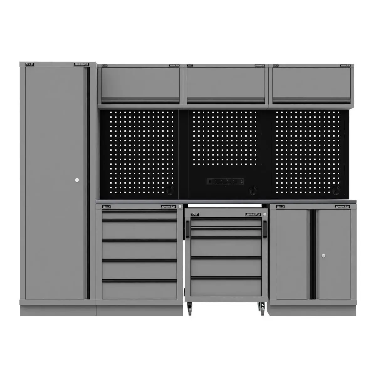 Sealey Superline Pro Superline Pro® Black Edition Storage System With Stainless Worktop 2.64M 1