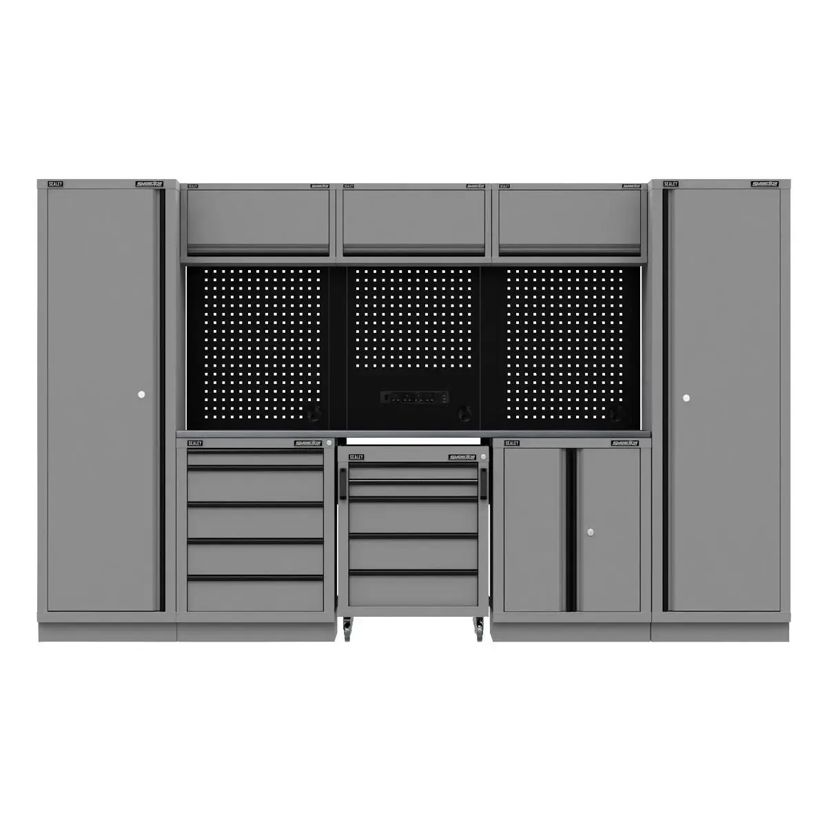 Sealey Superline Pro Superline Pro® Black Edition Storage System With Stainless Worktop 3.24M 1