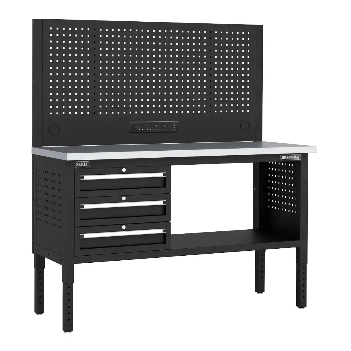 Sealey Superline Pro Superline Pro® Modular Workbench With 3 Drawers Stainless Steel Worktop 1525Mm 1