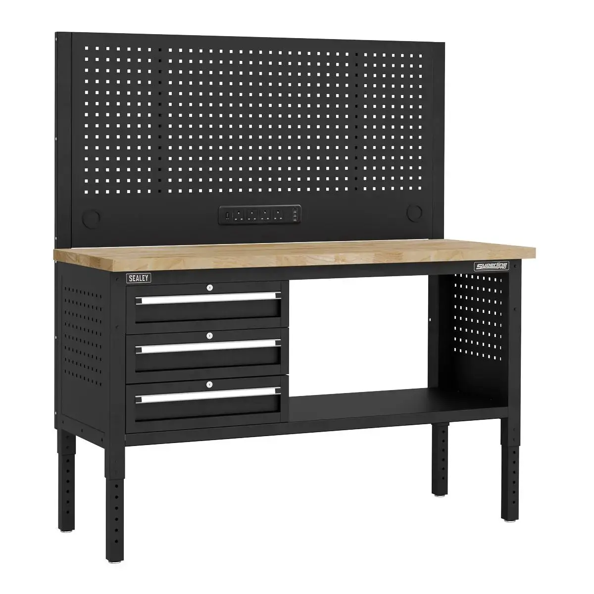 Sealey Superline Pro Superline Pro® Modular Workbench With 3 Drawers Wooden Worktop 1525Mm 1