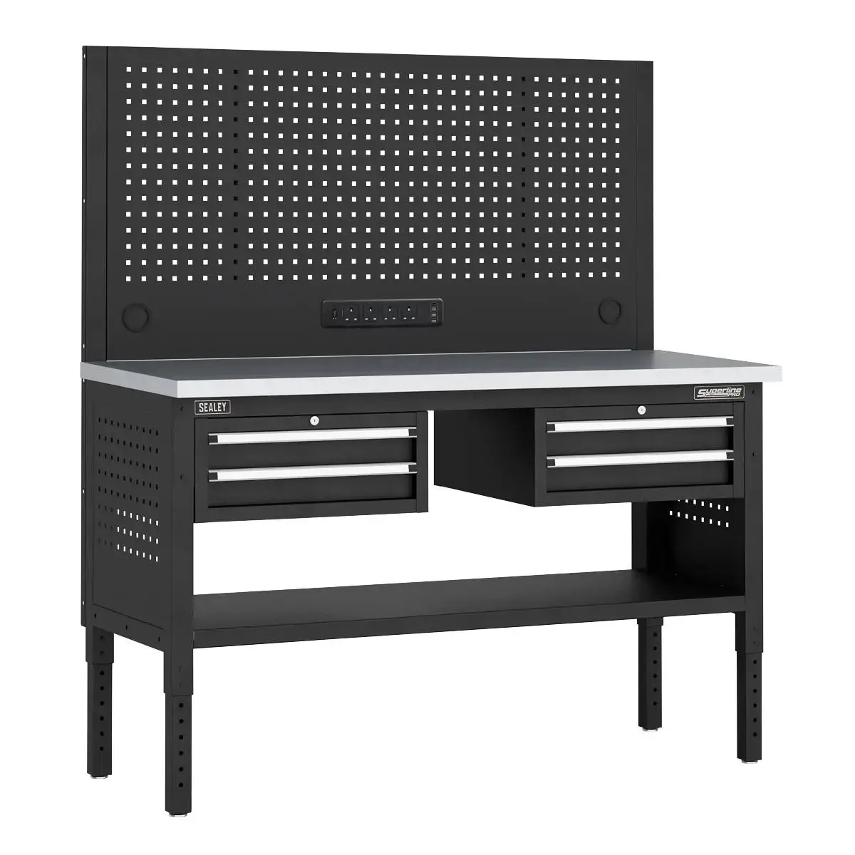 Sealey Superline Pro Superline Pro® Modular Workbench With 4 Drawers Stainless Steel Worktop 1525Mm 1