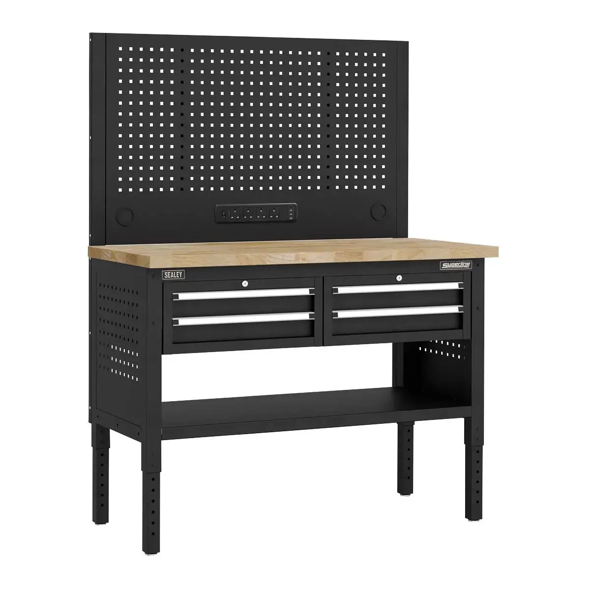 Sealey Superline Pro Superline Pro® Modular Workbench With 4 Drawers Wooden Worktop 1265Mm 1