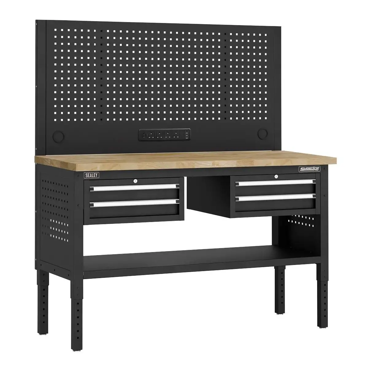Sealey Superline Pro Superline Pro® Modular Workbench With 4 Drawers Wooden Worktop 1525Mm 1