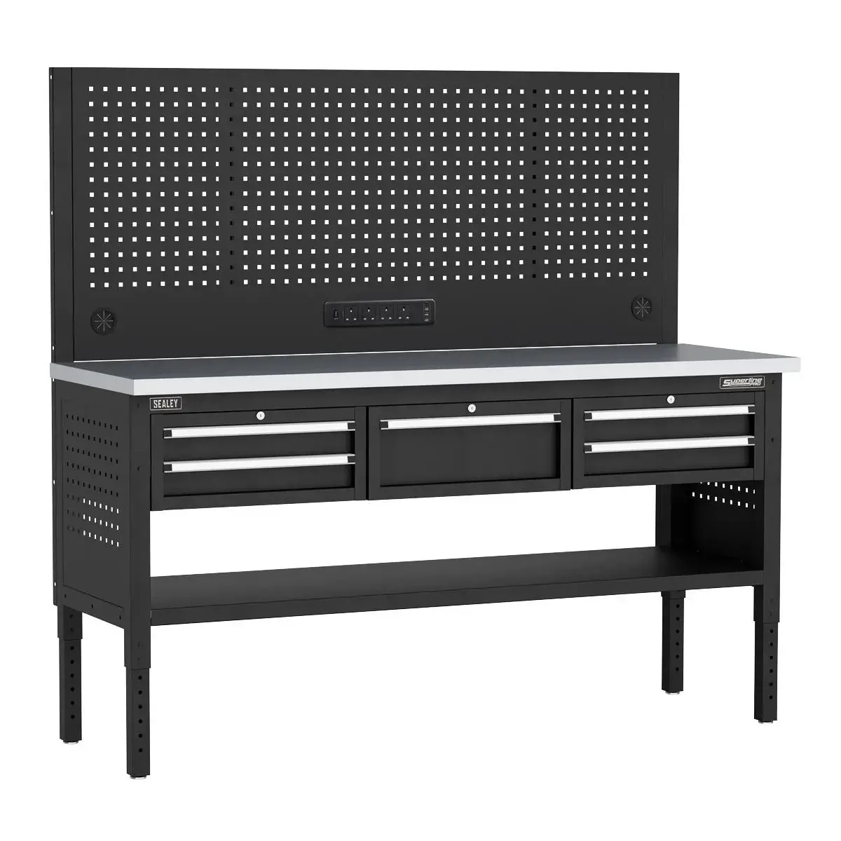 Sealey Superline Pro Superline Pro® Modular Workbench With 5 Drawers Stainless Steel Worktop 1830Mm 1