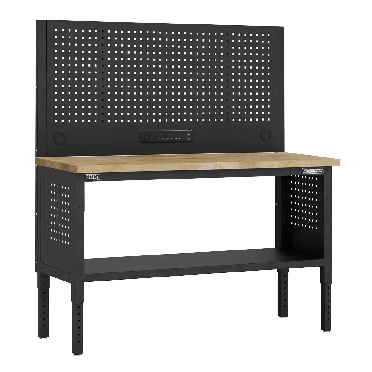 Sealey Superline Pro Superline Pro® Modular Workbench With Pegboard Back Panel Wooden Worktop 1525Mm 1