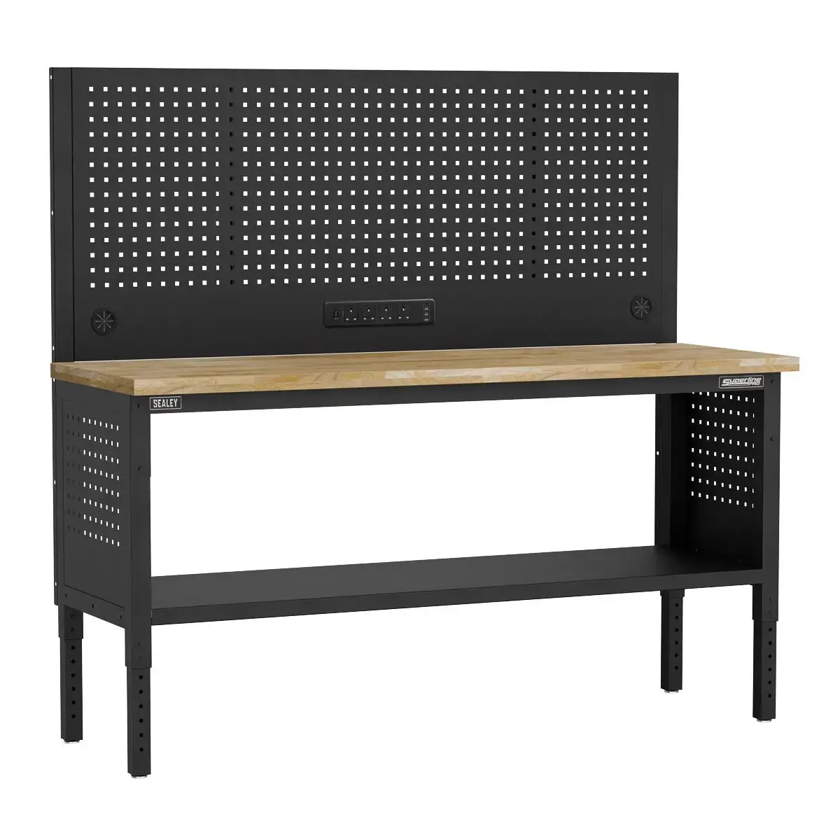 Sealey Superline Pro Superline Pro® Modular Workbench With Pegboard Back Panel Wooden Worktop 1830Mm 1