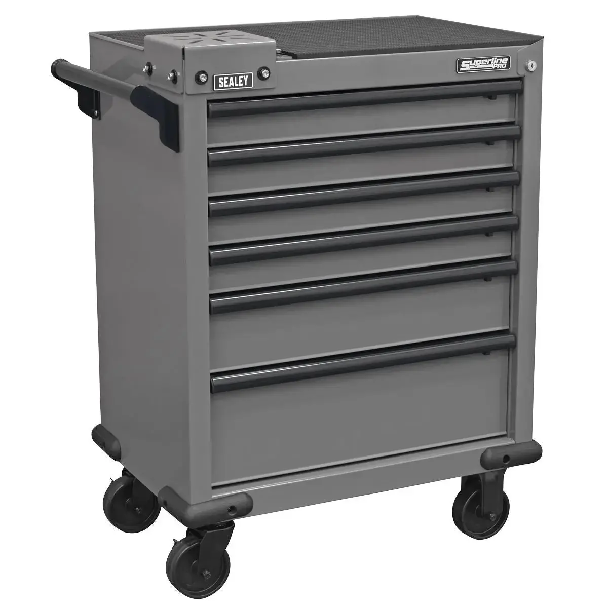 Sealey Superline Pro Superline Pro® Rollcab 6 Drawer With Vice Base - Grey/Black 1