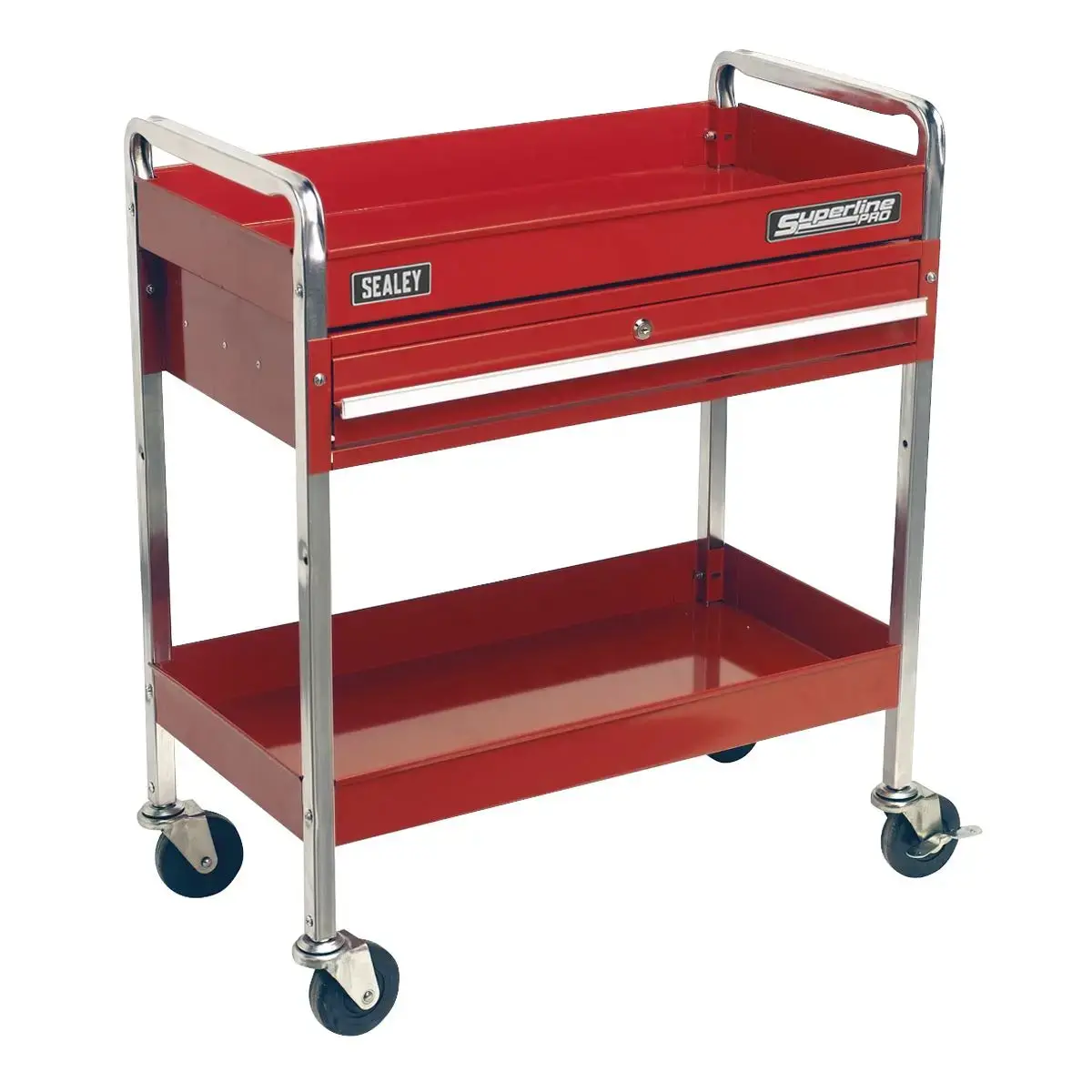 Sealey Superline Pro Trolley 2-Level Heavy-Duty With Lockable Drawer 1