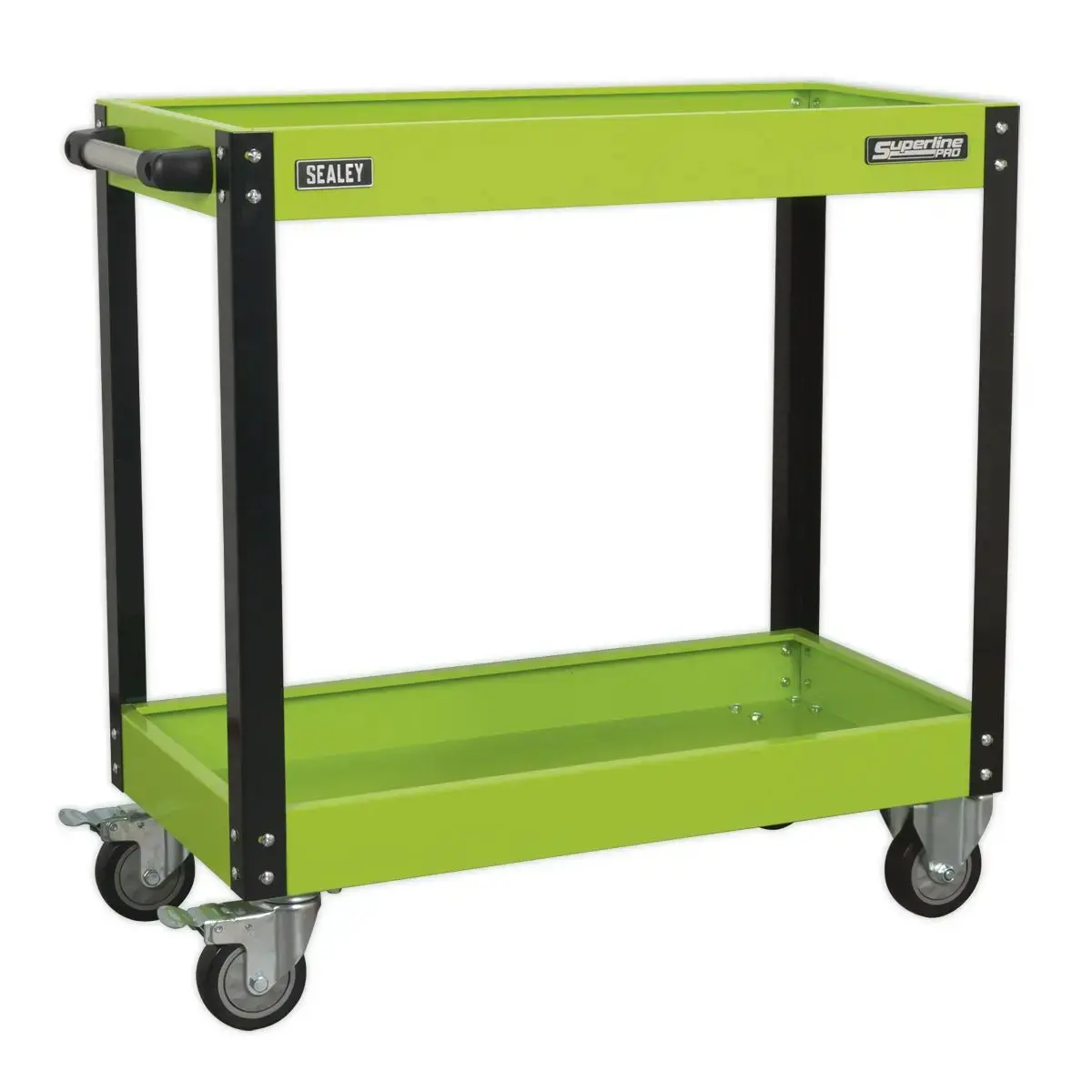 Sealey Superline Pro Workshop Trolley 2-Level Heavy-Duty - Hi-Vis Green 1