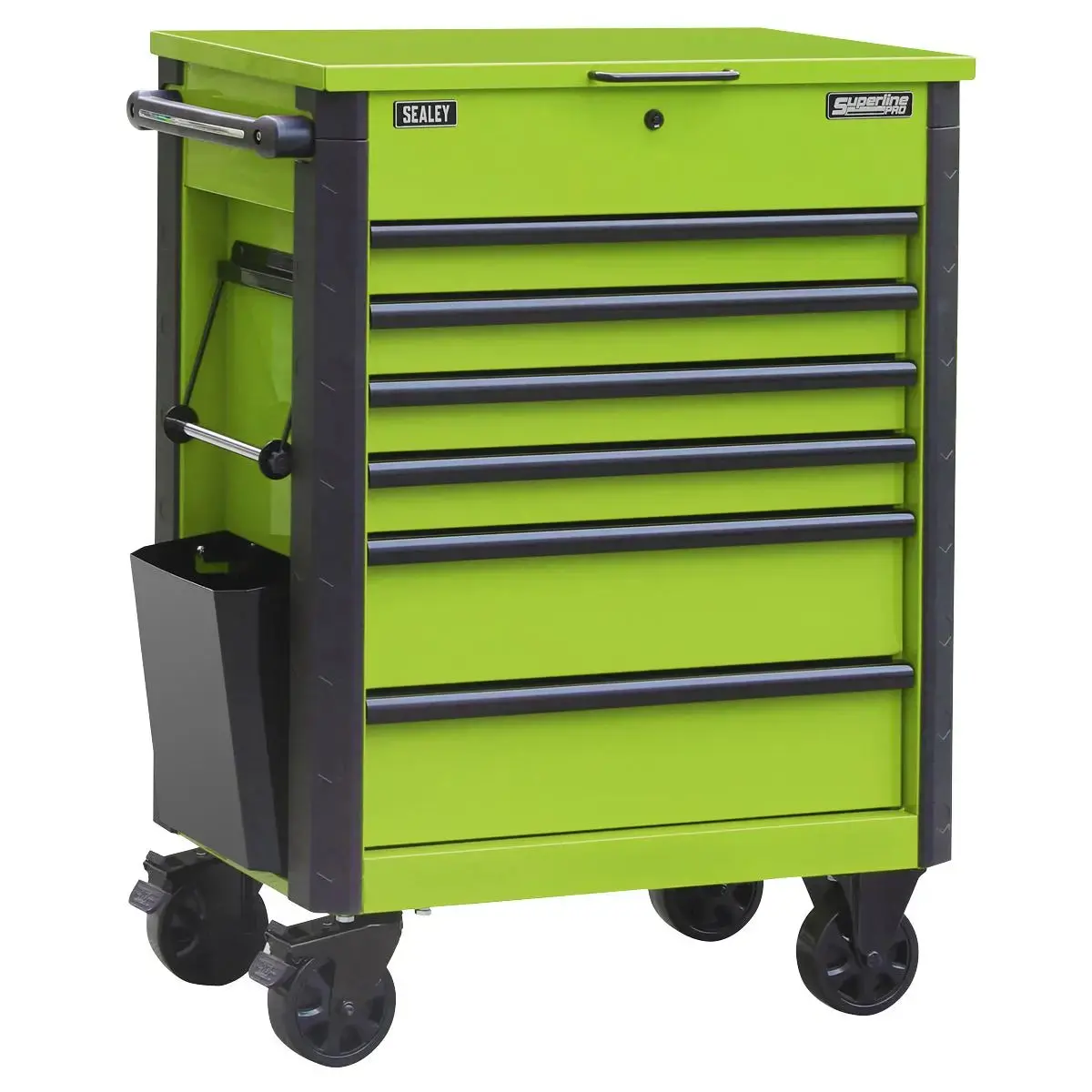 Sealey Superline Pro® Tool Trolley 6 Drawer - Green 1