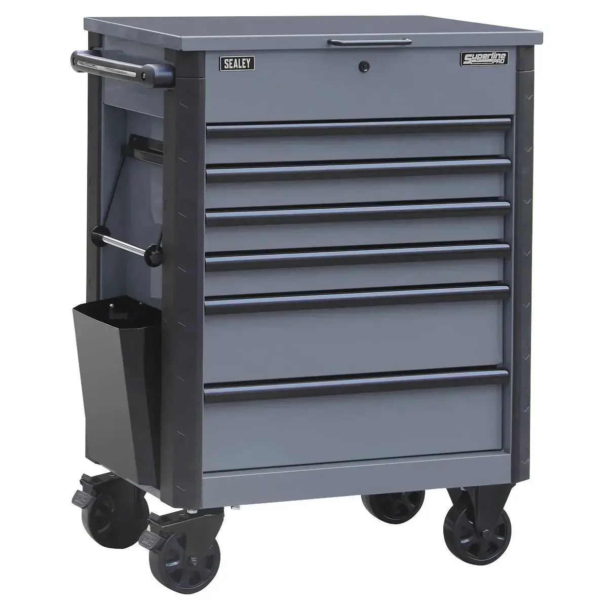 Sealey Superline Pro® Tool Trolley 6 Drawer - Grey 1