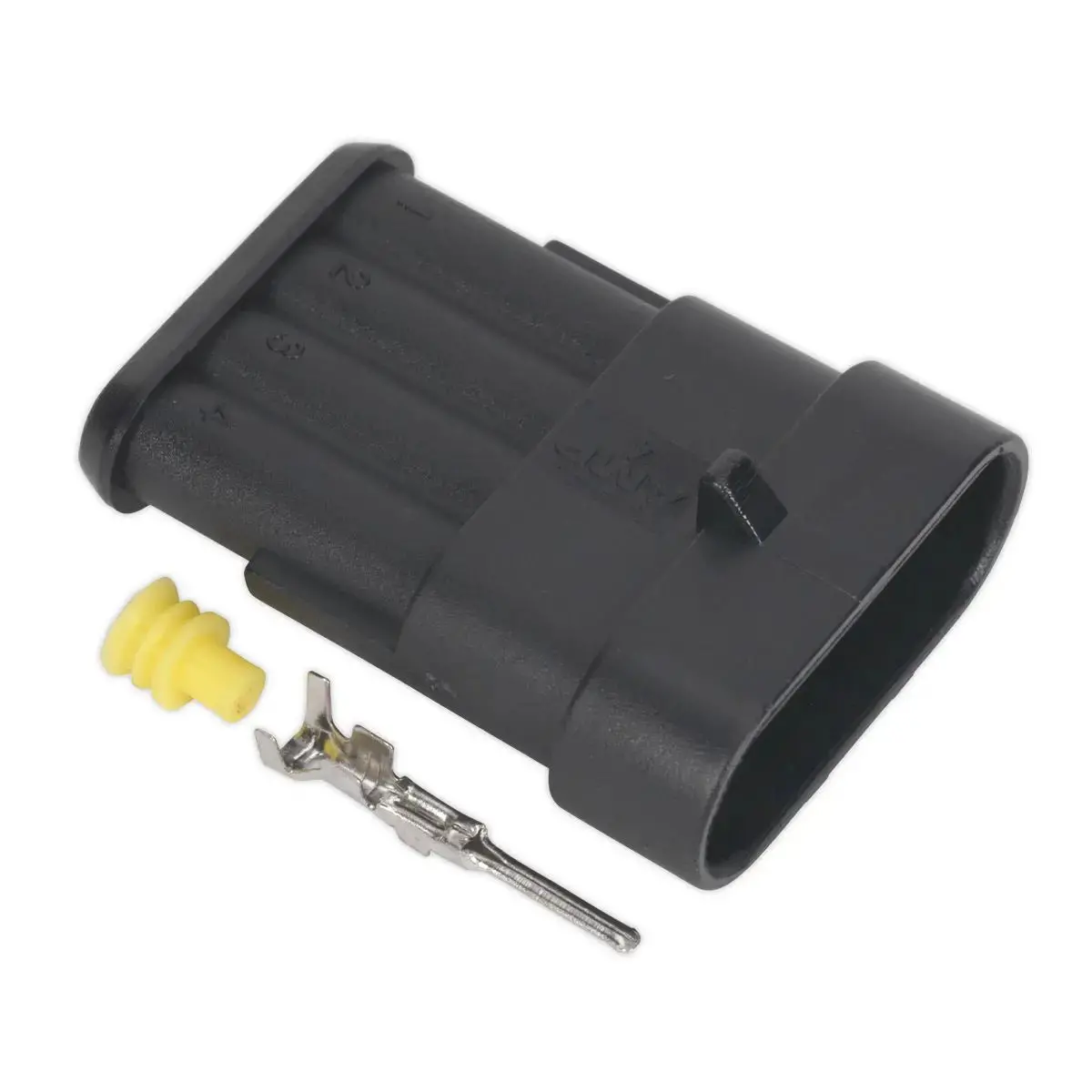 Sealey Superseal Male Connector 4-Way Pack Of 3 1