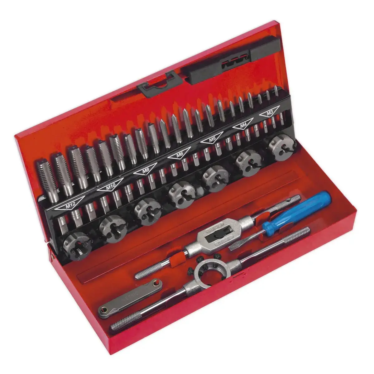 Sealey Tap & Die Set 32Pc Split Dies - Metric 1