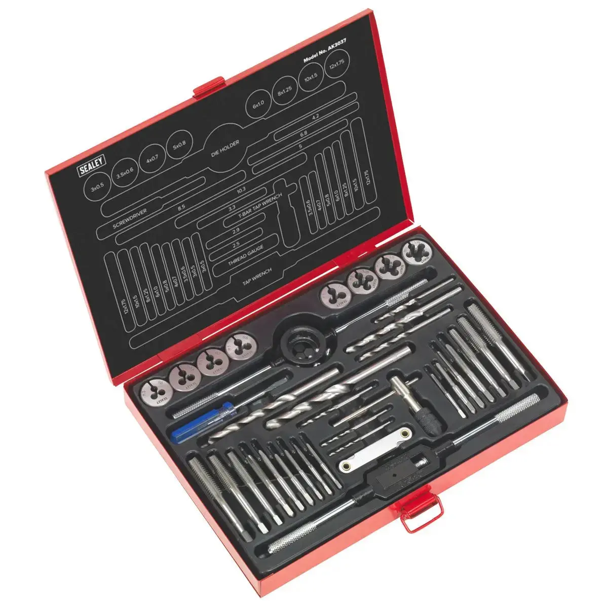 Sealey Tap & Die Set 37Pc Split Dies - Metric 1