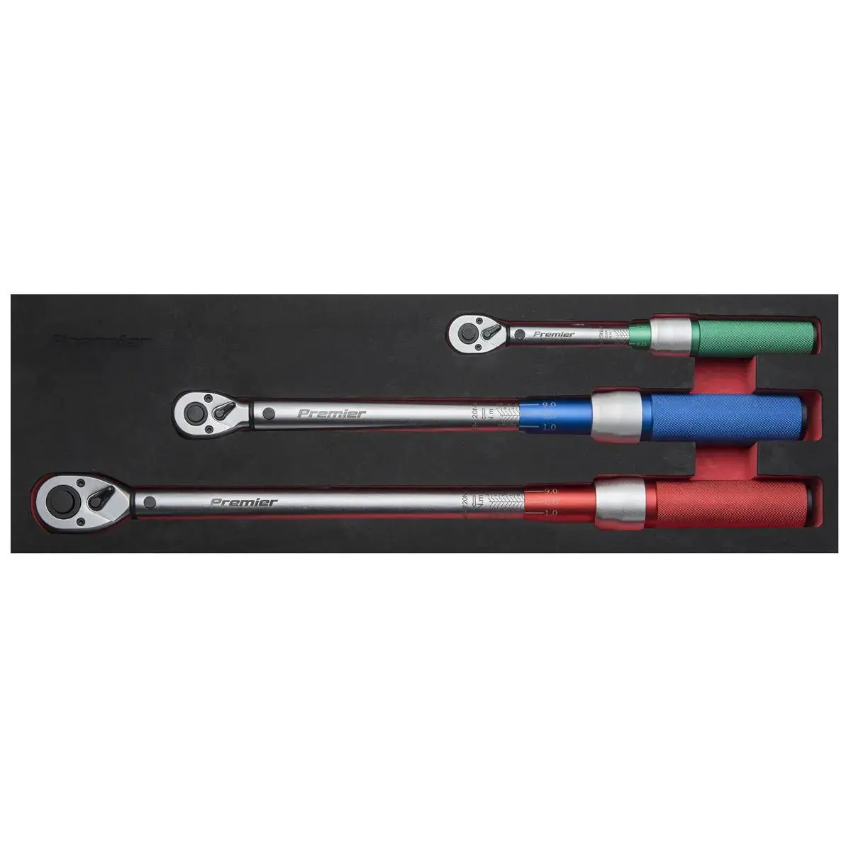 Sealey Torque Wrench Set Micrometer 1/4" 3/8" 1/2" Square Drive Garage Mechanic 1