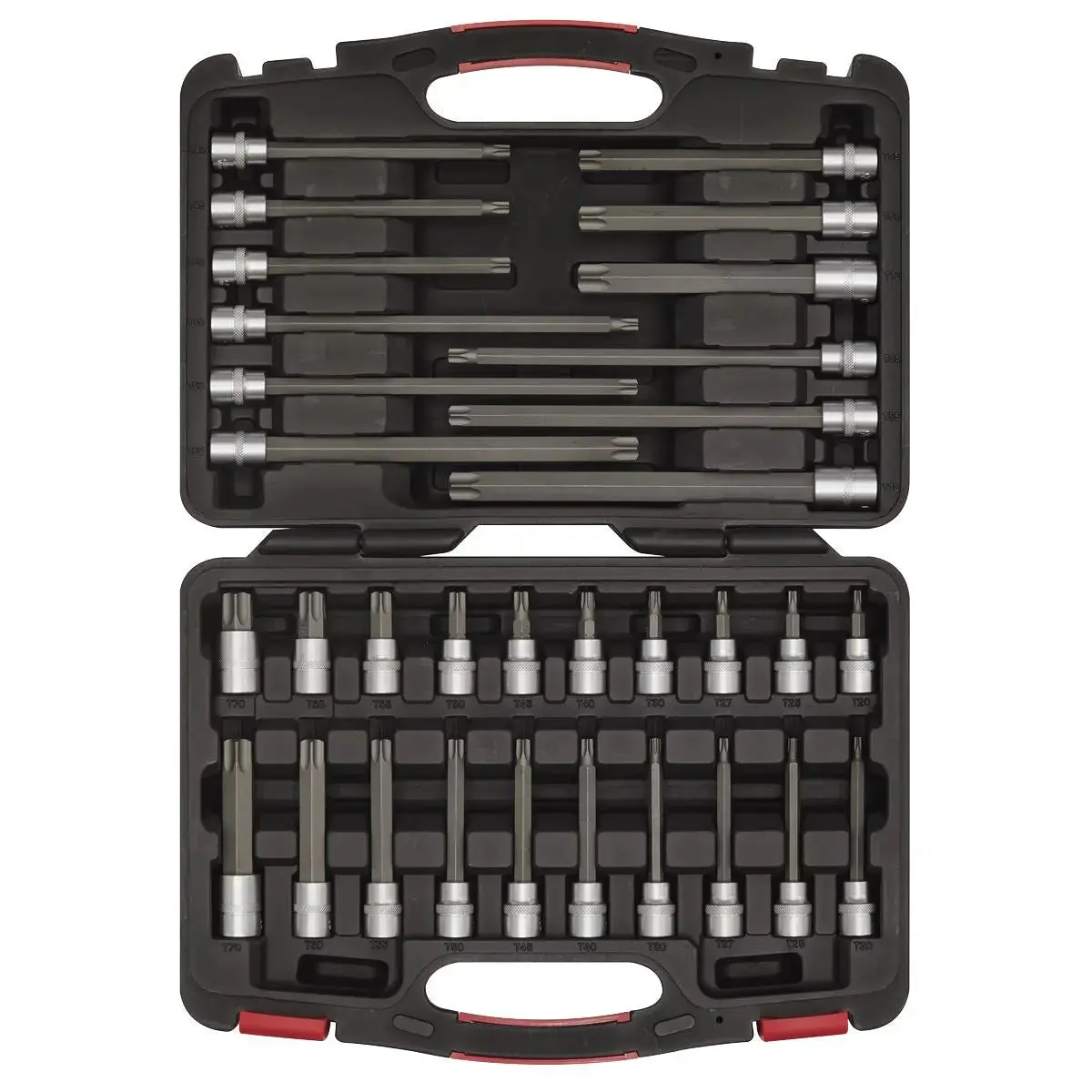 Sealey Trx-Star Socket Bit Set 32 Piece 3/8" Drive T20-T70 Torx Premier 2