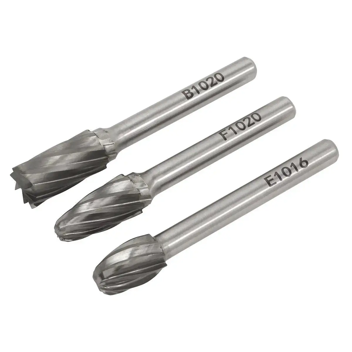 Sealey Tungsten Carbide Rotary Burr Set 3Pc Ripper/Coarse 1