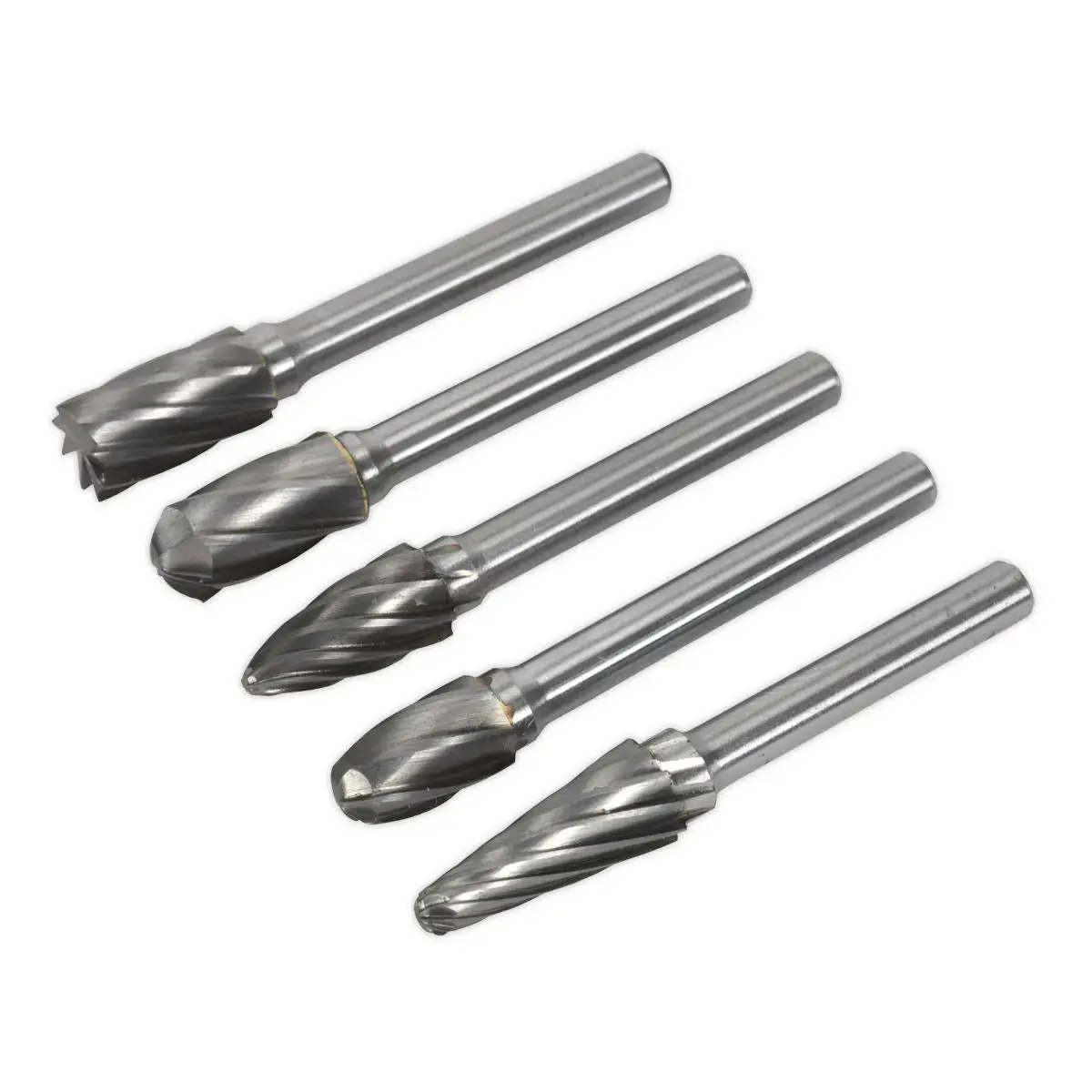 Sealey Tungsten Carbide Rotary Burr Set 5Pc Ripper/Coarse 1