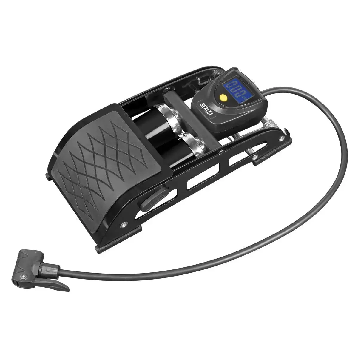 Sealey Twin Barrel Digital Foot Pump 1