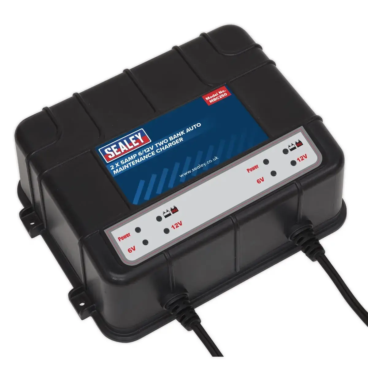 Sealey Two Bank 6/12V 10A (2 X 5A) Auto Maintenance Charger 1