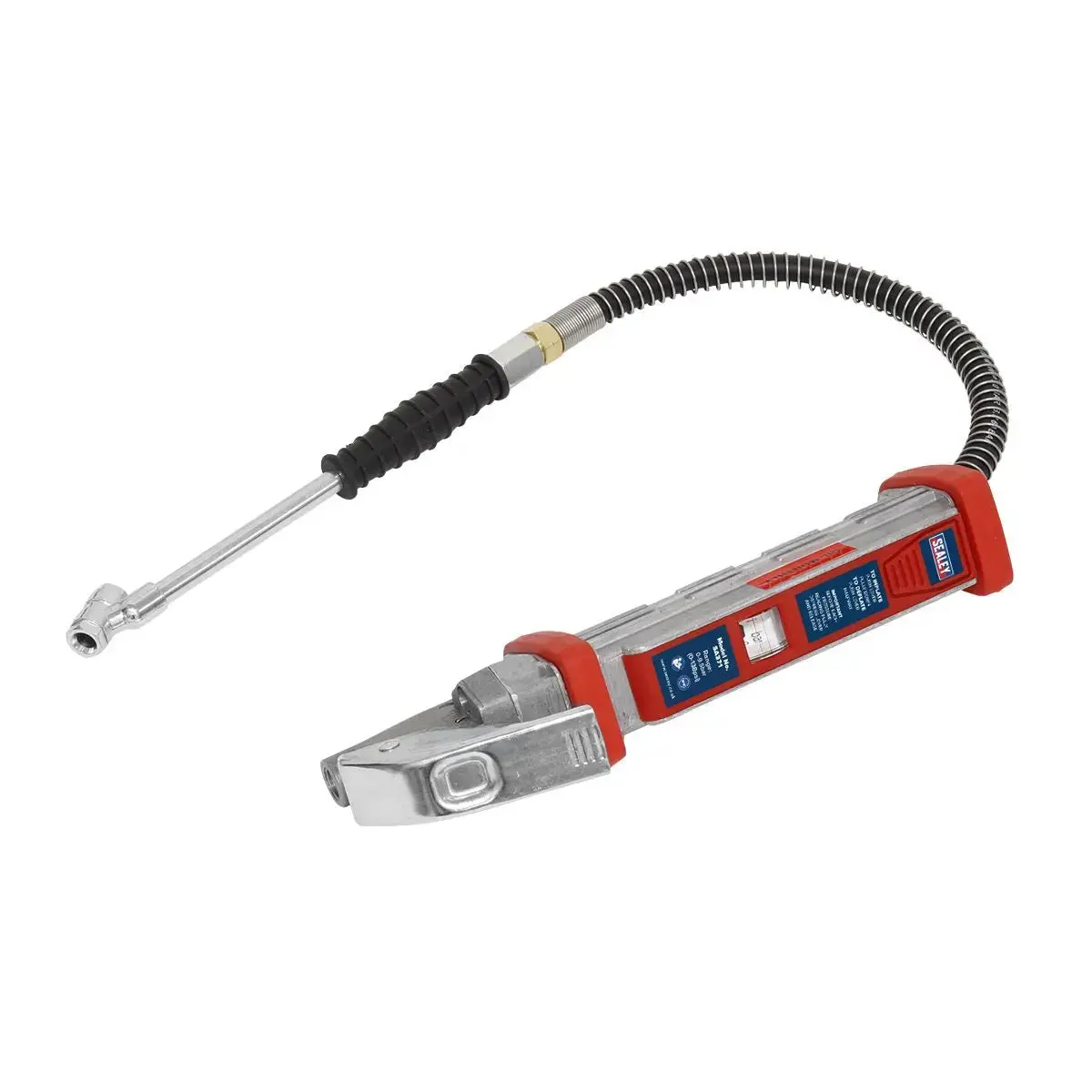 Sealey Tyre Inflator 0.5M Hose With Twin Push-On Connector 1