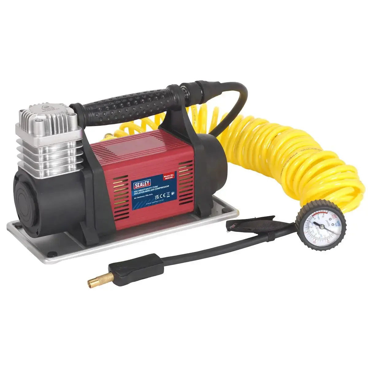 Sealey Tyre Inflator/Mini Air Compressor 12V Heavy-Duty 1
