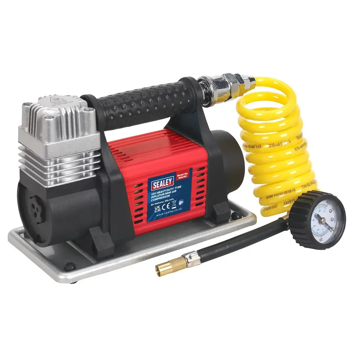 Sealey Tyre Inflator/Mini Air Compressor 12V Heavy-Duty 1