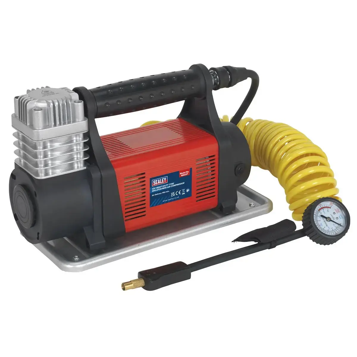 Sealey Tyre Inflator/Mini Air Compressor 12V Heavy-Duty 1