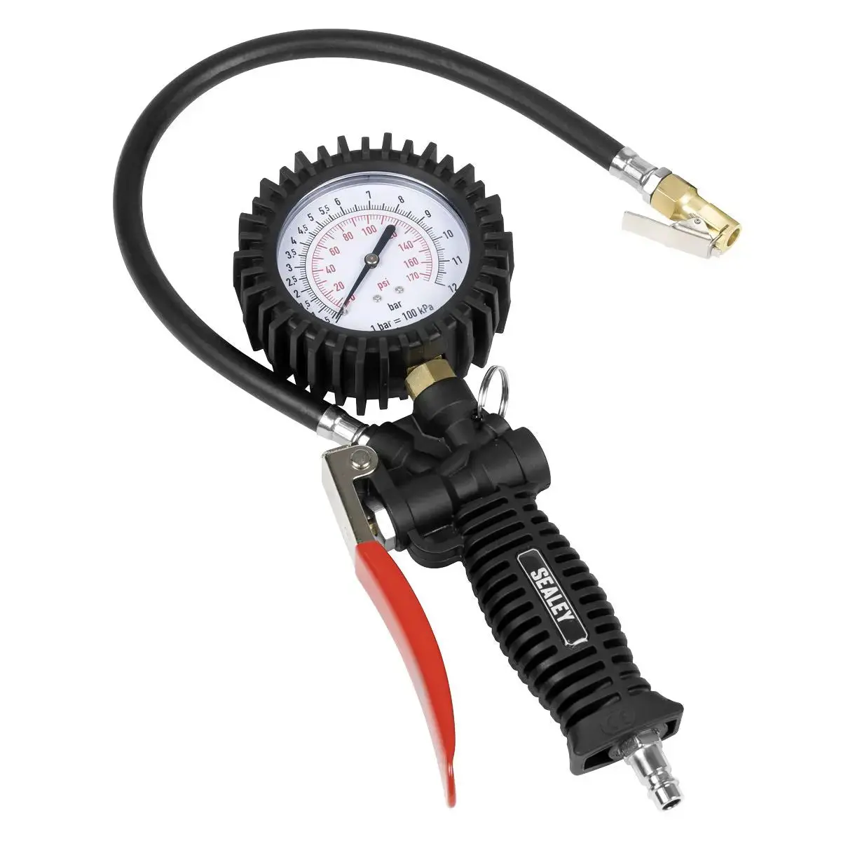 Sealey Tyre Inflator With Clip-On Connector 1