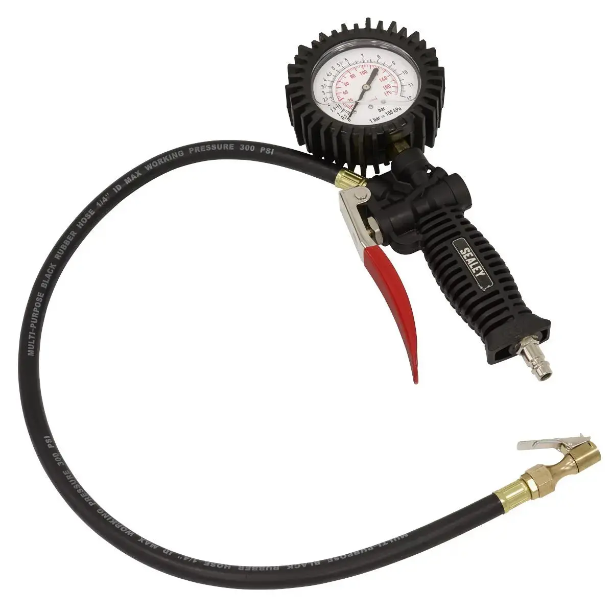 Sealey Tyre Inflator With Clip-On Connector 1