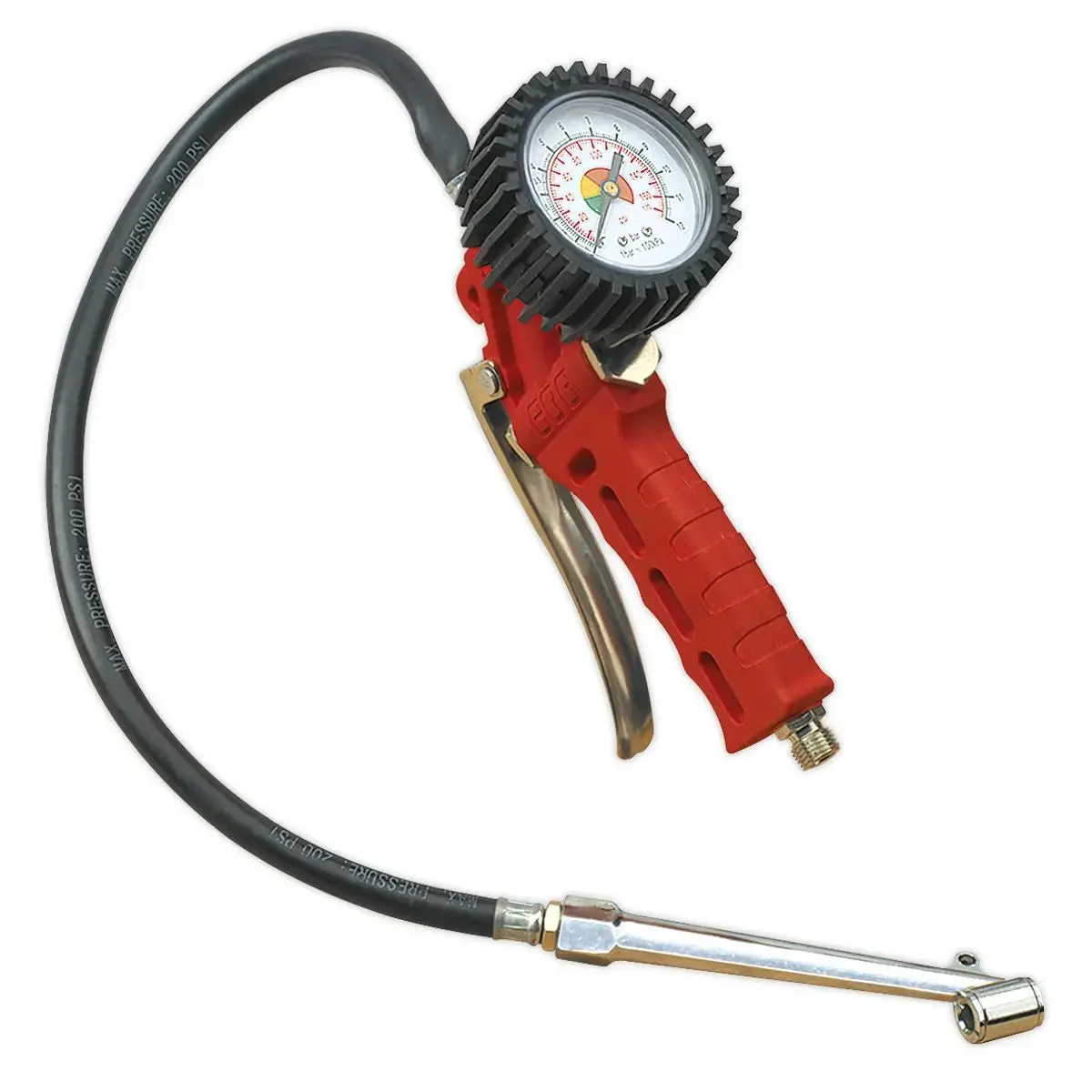 Sealey Tyre Inflator With Twin Push-On Connector 1