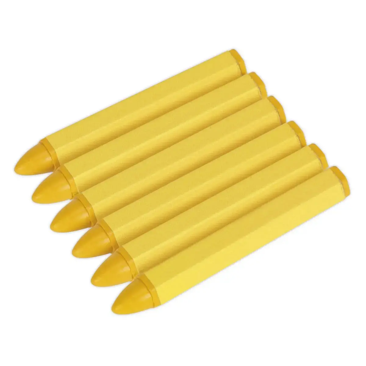 Sealey Tyre Marking Crayon - Yellow Pack Of 6 1