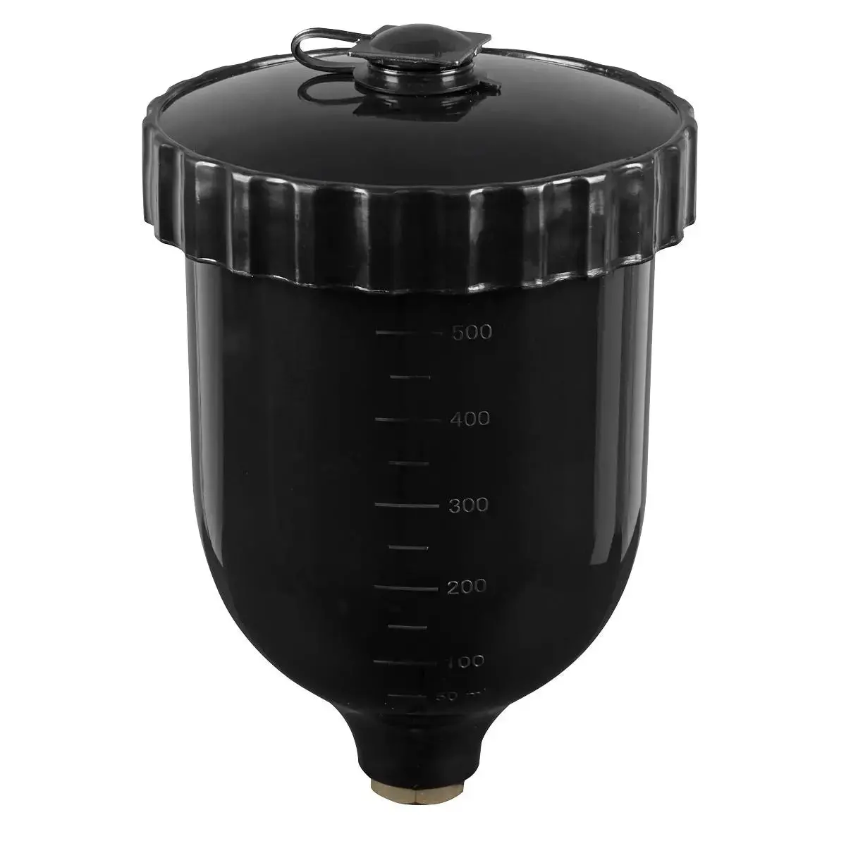 Sealey Uv Paint Spray Gun Pot With Brass Fitting 600Ml - Black 1
