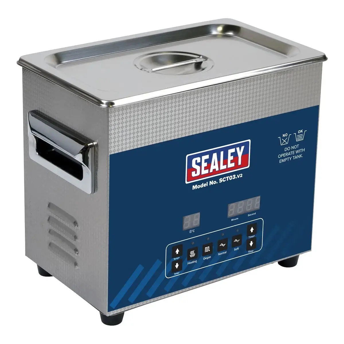 Sealey Ultrasonic Parts Cleaning Tank 3L 1