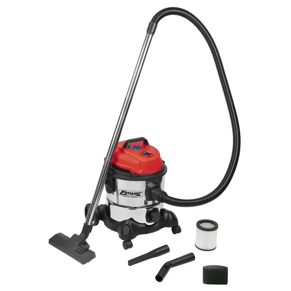 Sealey Vacuum Cleaner Industrial Wet & Dry 20L 1250W/230V Stainless Drum 1